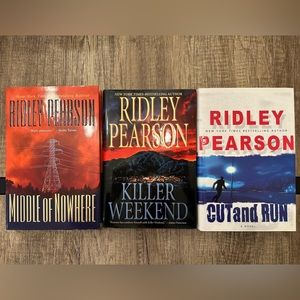 Ridley Pearson 3x *SIGNED* 1st Ed. Cut and Run Middle of Nowhere Killer Weekend
